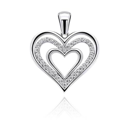 Brilio Colgante Charming Silver Heart Pendant with zircons PT11W sBS1092 Marca