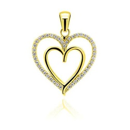 Brilio Colgante Charming Gilded Heart Pendant with zircons PT13Y sBS1099 Marca
