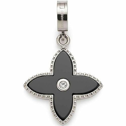Leonardo Jewels Gothea Clip&amp;Mix 023266 - Colgante de acero inoxidable con ónix negro y cristal de cristal
