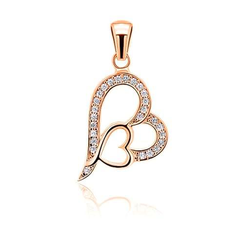 Brilio Colgante Charming Bronze Heart Pendant with zircons PT10R sBS1091 Marca