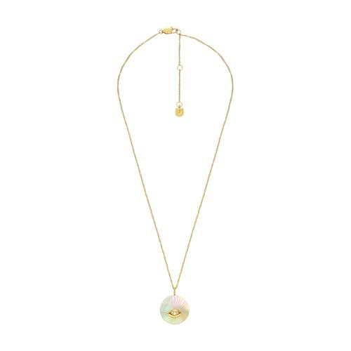 Fossil Sutton JF04793710 - Colgante de acero inoxidable dorado para mujer