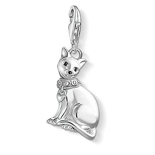 Thomas Sabo - Colgante Charm de Mujer "Gato siamés Charm Club"