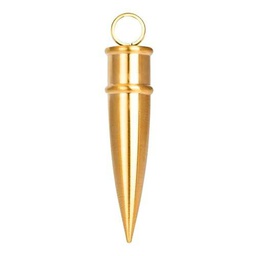 iXXXi Men Colgante para hombre, diseño de bala, color dorado mate