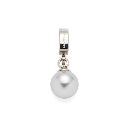Leonardo Jewels Colgante individual Coco para mujer de acero inoxidable en color plata con cierre de clip