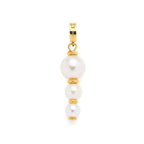 Leonardo Jewels Colgante individual Boa para mujer de acero inoxidable en color dorado con cierre de clip