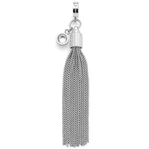 Leonardo Jewels Colgante individual Pietra para mujer de acero inoxidable con circonitas en color plata con cierre de clip
