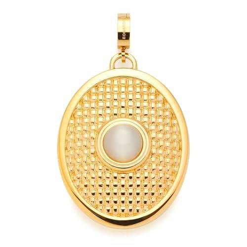 Leonardo Jewels Colgante individual Fidelia para mujer de acero inoxidable en color dorado con cierre de clip