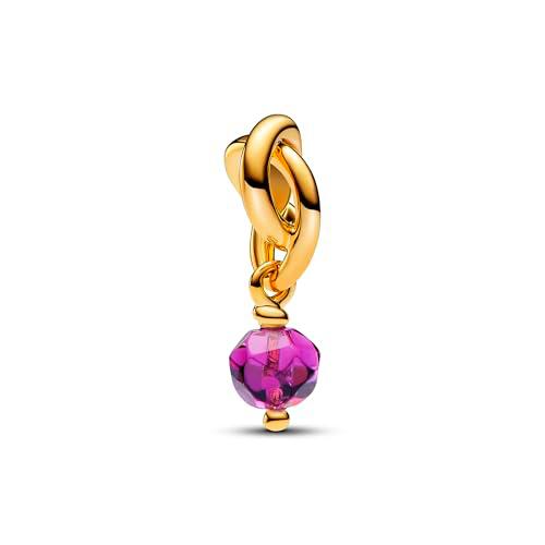 Pandora Colgante con forma de círculo, color morado 763462C02