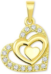 Brilio Colgante Gold Heart Pendant with Crystals 249 001 00556 sBR1618 Marca