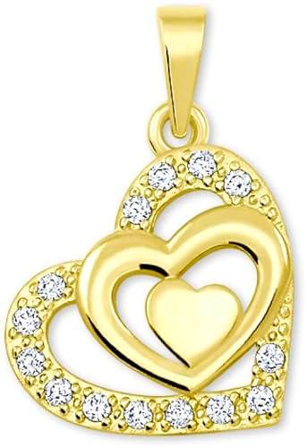 Brilio Colgante Gold Heart Pendant with Crystals 249 001 00556 sBR1618 Marca