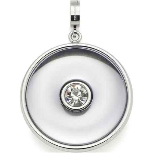 Leonardo Jewels Colgante individual Dorma para mujer de acero inoxidable con cristales en color plata con cierre de clip