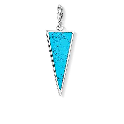 Thomas Sabo - Colgante de Mujer "Triángulo turquesa Charm Club"