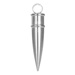iXXXi Men Colgante para hombre, diseño de bala, color plateado mate