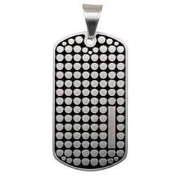 iXXXi Men Colgante para hombre, diseño de lunares, color plateado mate