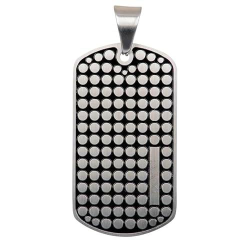 iXXXi Men Colgante para hombre, diseño de lunares, color plateado mate