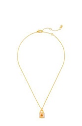Kate Spade New York - Minicolgante, Blanco Dorado