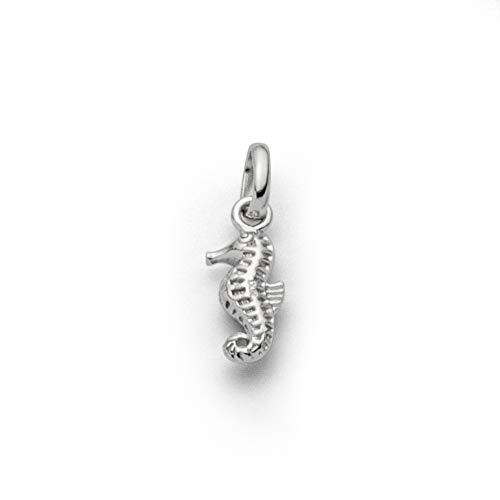 DUR Colgante individual de caballito de mar para mujer de plata de ley 925 en color plata