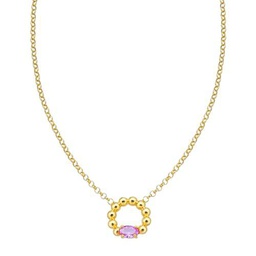 Duran Exquse-Colgante Bubbles, circulo de bolitas con cuarzo pink