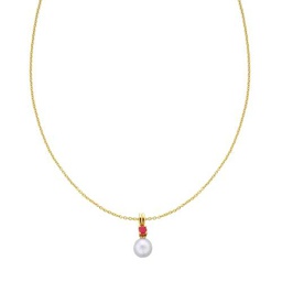 Duran Exquse-Colgante Pearl con rubi, dorado, 40+5 cm
