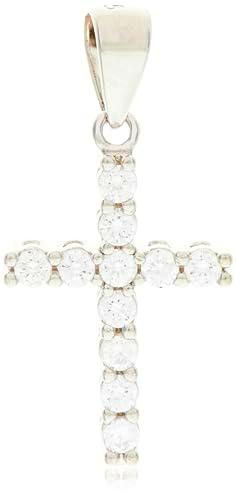 Brilio Silver Adorno Modern Silver Pendant with zircons Cross PT69W sBS2231 Marca