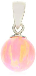 Brilio Silver Adorno Modern Silver Pendant with Pink Synthetic Opal PT110WP sBS2315 Marca