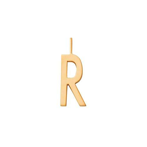 Design Letters Colgante de arquetipo de 16 mm dorado A-Z-R