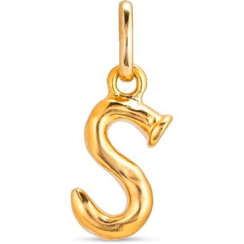 UNOde50 Colgante Pequeño En Aleación De Metales Bañado En Oro De 18 K Con Forma De Letra S.