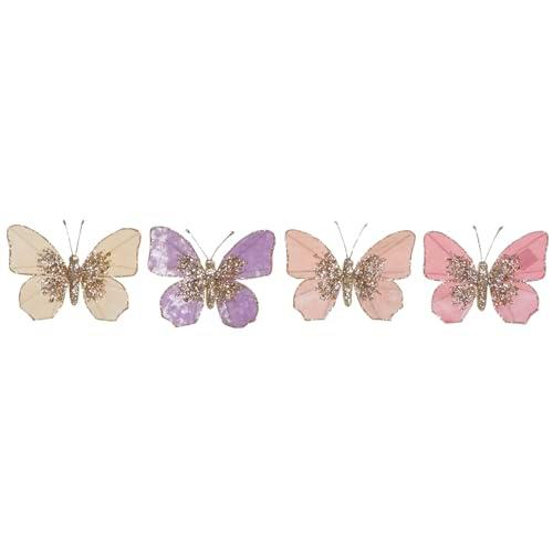DECORACION COLGANTE POLIESTER 11X3X13 MARIPOSA 4 S