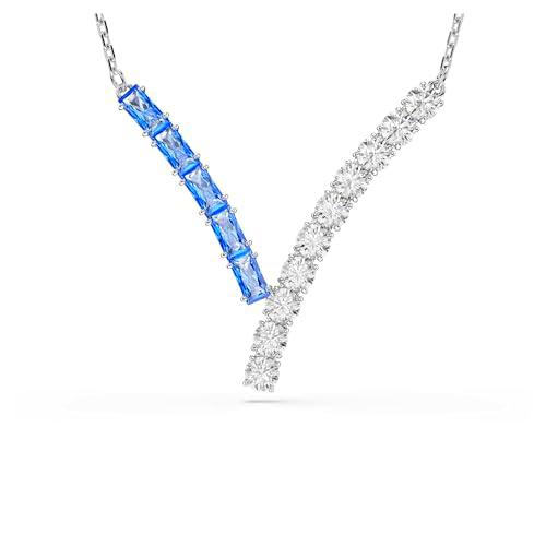 Swarovski Colgante de Matrix, azul, Rodium chapado