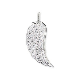 Engelsrufer ala colgante para las mujeres 925 Sterling Silver con cristales blancos 42 mm