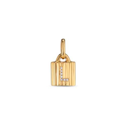 UNO de 50 | Charm Candado Personalizable | Aleación de Metales en Plata de Ley | Con Topacios | Diseño Artesanal