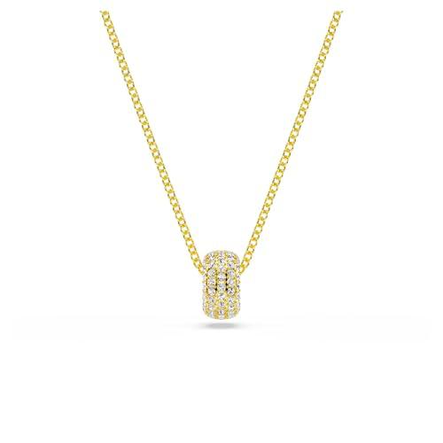 Swarovski Colgante Dextera, Blanco, Baño tono oro