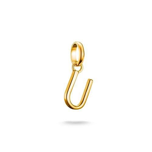 Thomas Sabo Charm Club Connect CC1227-413-39 - Colgante con letra U chapado en oro de 18 quilates
