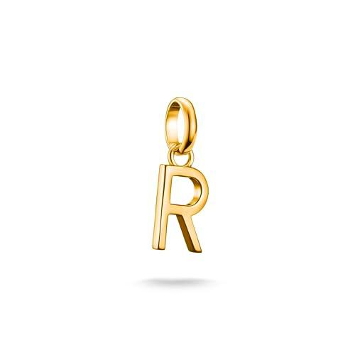 Thomas Sabo Charm Club Connect CC1224-413-39 - Colgante con letra R (chapado en oro de 18 quilates