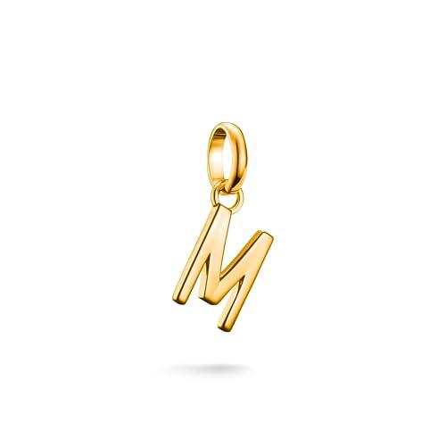 Thomas Sabo Charm Club Connect CC1219-413-39 - Colgante con letra M (chapado en oro de 18 quilates
