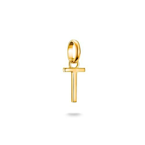 Thomas Sabo Charm Club Connect CC1226-413-39 - Colgante con letra T (chapado en oro de 18 quilates