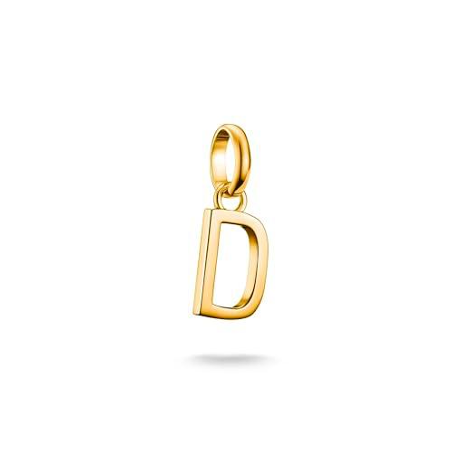 Thomas Sabo Charm Club Connect CC1210-413-39 - Colgante con letra D (chapado en oro de 18 quilates