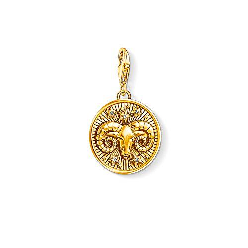 Thomas Sabo - Colgante de Mujer "Charm Zodíaco Aries Charm Club"