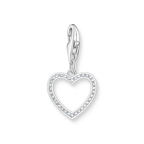 Thomas Sabo Charm Club 2203-051-14 - Colgante de corazón con piedras blancas (plata 925 reciclada)