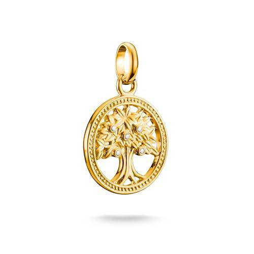 Thomas Sabo Charm Club Connect CC1262-414-14 - Colgante de plata 925 con diseño de árbol del amor chapado en oro de 18 quilates