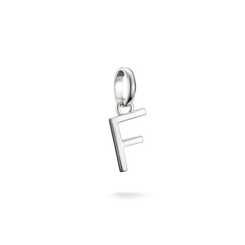 Thomas Sabo Charm Club Connect CC1212-001-21 - Colgante de plata 925 reciclada con letra F
