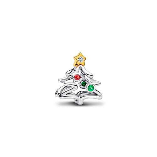 PANDORA Moments 764248C01 - Colgante para árbol de Navidad (plata de ley chapada en oro de 14 quilates y circonita