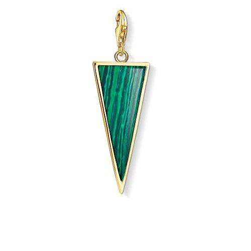Thomas Sabo - Colgante Charm de Mujer "Triángulo verde"
