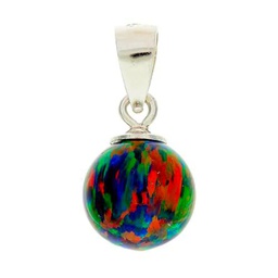 Brilio Silver Adorno Modern Silver Pendant with Colored Synthetic Opal PT110WBC sBS2318 Marca