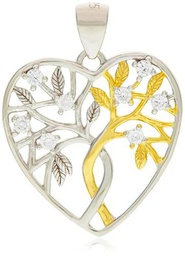 Brilio Silver Adorno Beautiful Silver Bicolor Pendant with zircons Heart PT81WY sBS2267 Marca