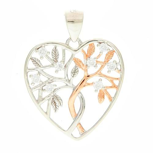 Brilio Silver Adorno Beautiful Silver Bicolor Pendant with zircons Heart PT81WR sBS2268 Marca