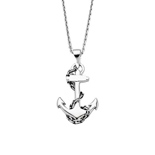 DUR Cadena de ancla de plata 925/rodiada, 45 cm (K3036)