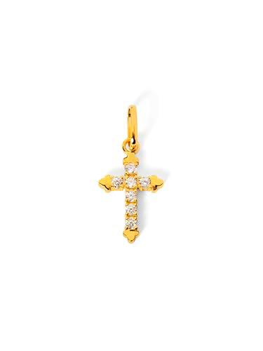 SINGULARU - Charm Penélope. Plata de Ley con acabado en Baño Oro de 18Kt y Circonitas