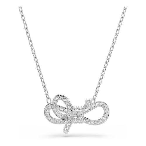 Swarovski Colgante Lifelong, Pavé, Lazo, Blanco, Baño de rodio
