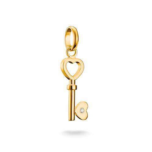 Thomas Sabo Charm Club Connect CC1241-414-14 - Colgante de llave de amor chapado en oro de 18 quilates
